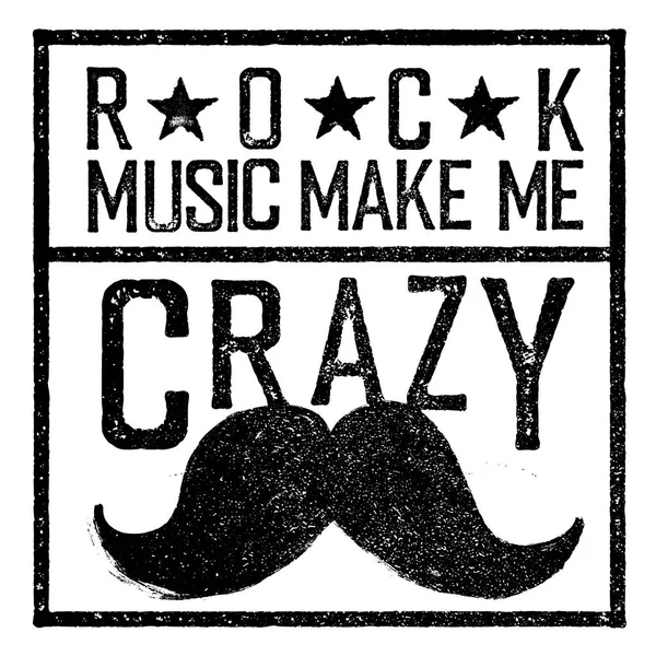 La musique rock me rend folle — Image vectorielle