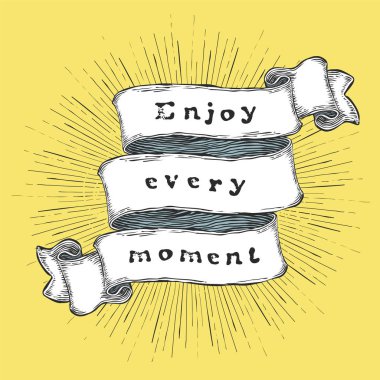 Vintage alıntı şerit üzerinde çizilmiş