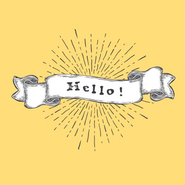 Vintage alıntı şerit üzerinde çizilmiş