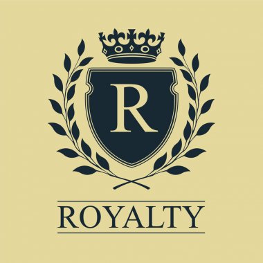 taç ile kalkan ve ve defne çelengi