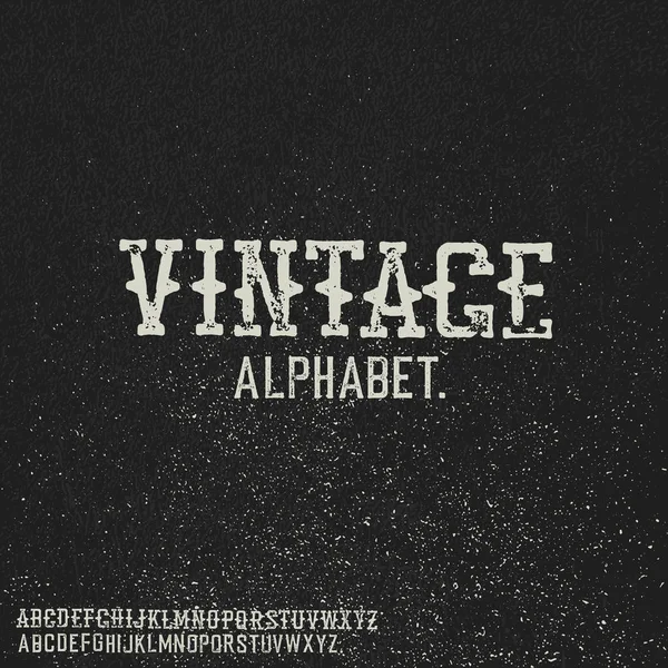 Alfabeto timbro vintage — Vettoriale Stock