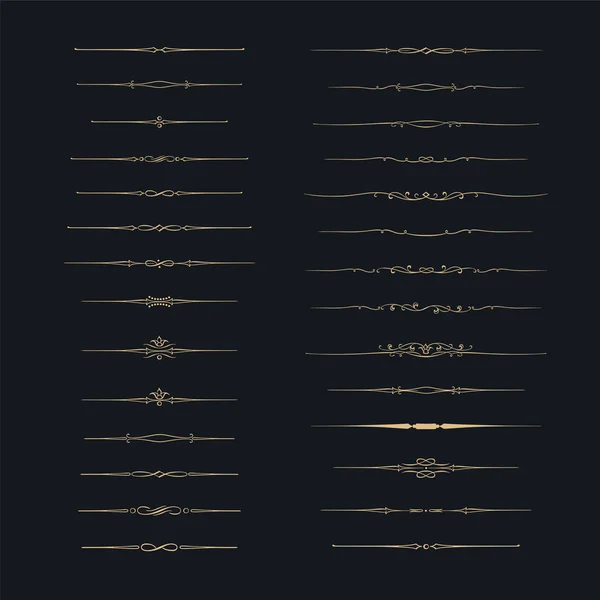 Set van elementen voor kalligrafisch ontwerp — Stockvector