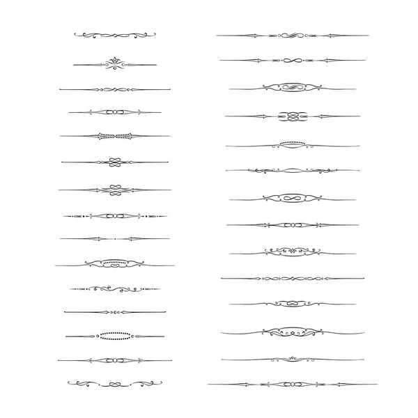 Reihe kalligrafischer Gestaltungselemente — Stockvektor