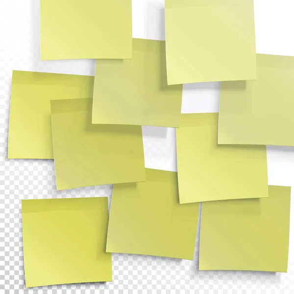 Yellow sticky notes — Stock Vector