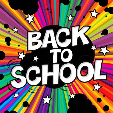 Okul posterine geri dön. 