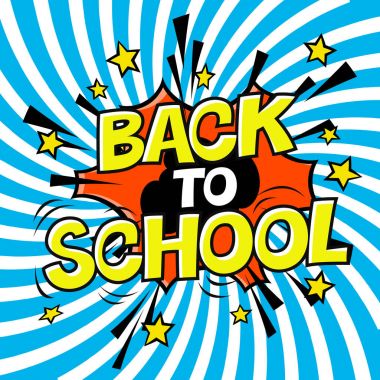 Okul posterine geri dön. 