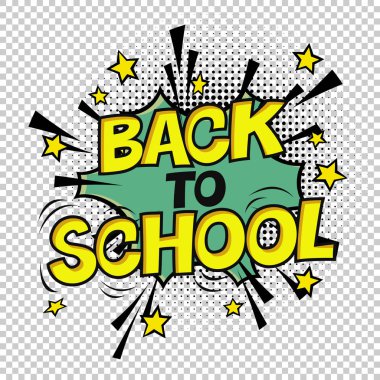 Okul posterine geri dön. 