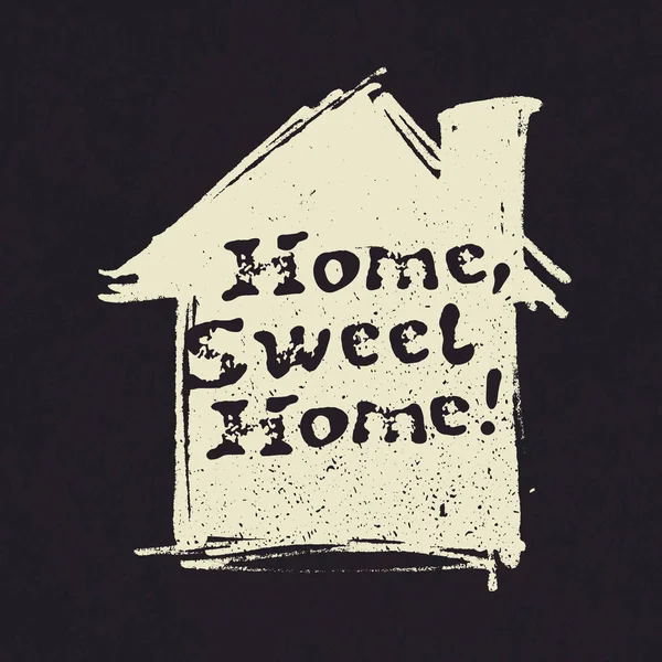 Home sweet home belettering. — Stockvector