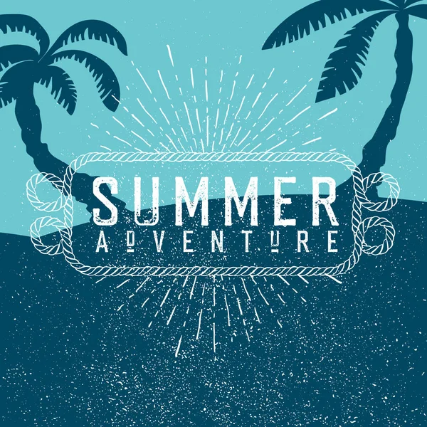 Summer adventures poster. — Stock Vector