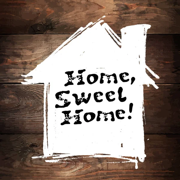 Home sweet home belettering. — Stockvector