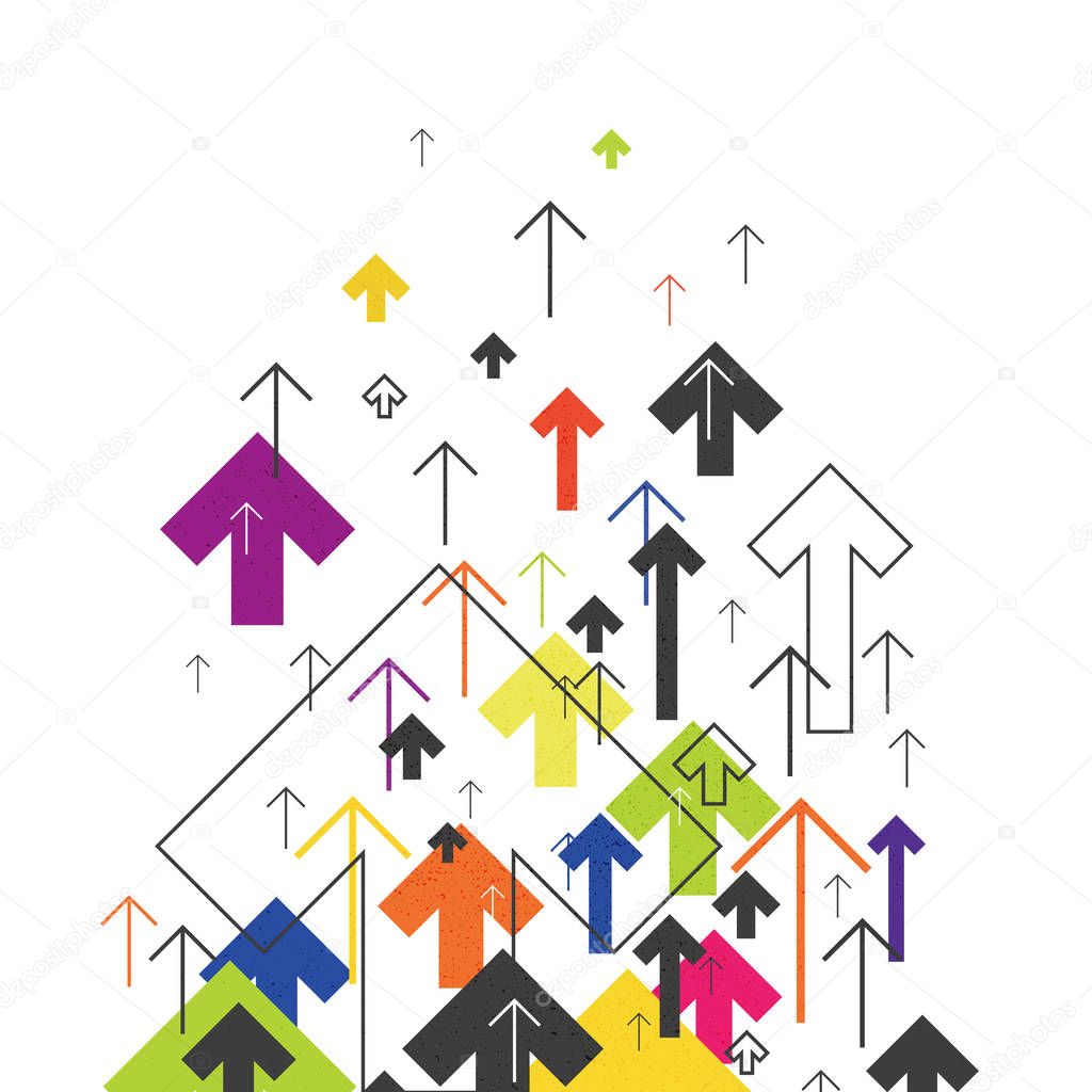 Colorful arrows up 