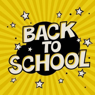 Çizgi roman yazı tipini geri okul ifade