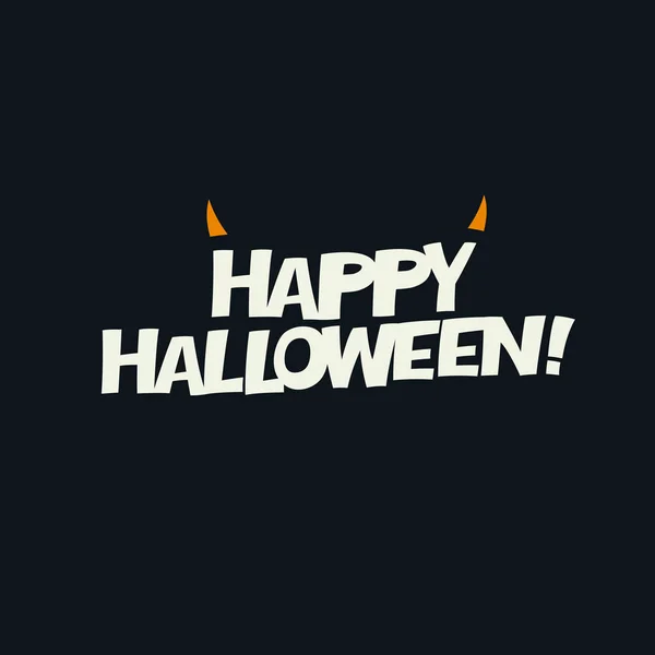 Feliz Halloween en negro — Vector de stock