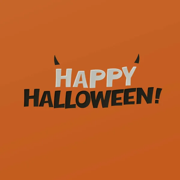 Happy Halloween on orange — Stock Vector