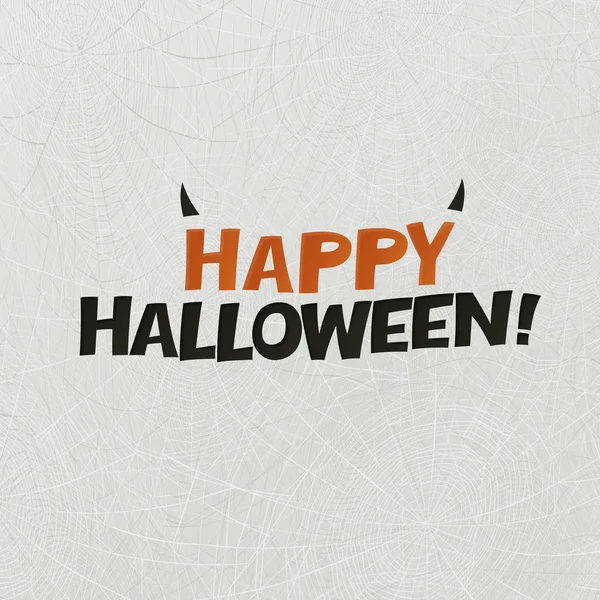 Joyeux Halloween sur fond avec des toiles d'araignée — Image vectorielle