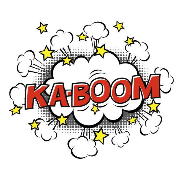 KA-BOOM frase en la burbuja del habla — Archivo Imágenes Vectoriales