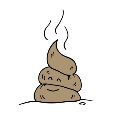 Kaka simgesi. Komik çizgi film karakteri 