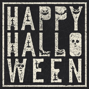 Cadılar Bayramı tatil kartları tasarımı 