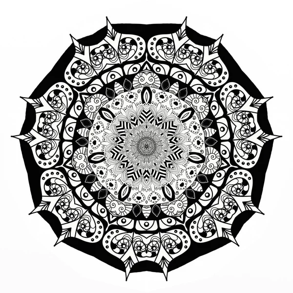 Símbolo de mandala Zeichen Imagen De Stock