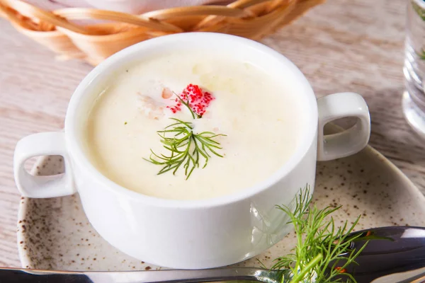 Soup cream with caviar — Stock Photo, Image