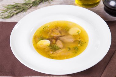 Çorba, tavuk eti