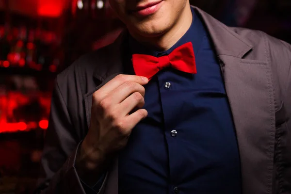 red  bow tie