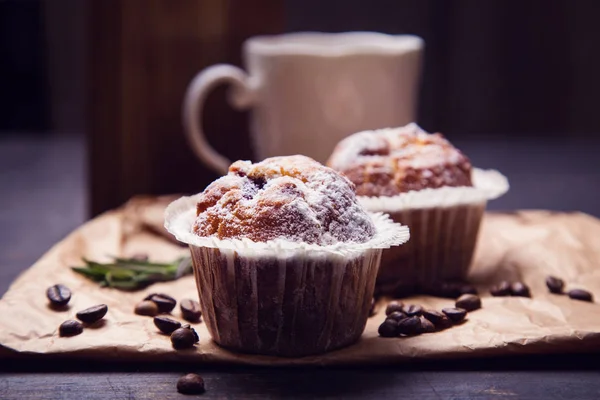 Forró kávét muffin — Stock Fotó