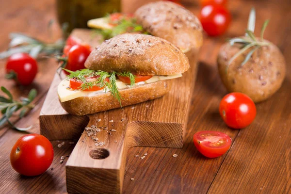 Sandwich with tomato — Stock Photo, Image