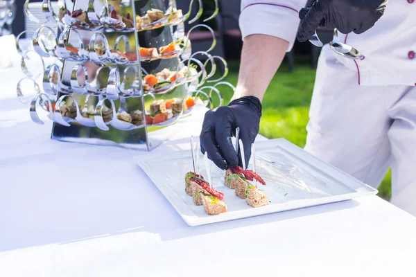 Catering är utanför på händelse — Stockfoto