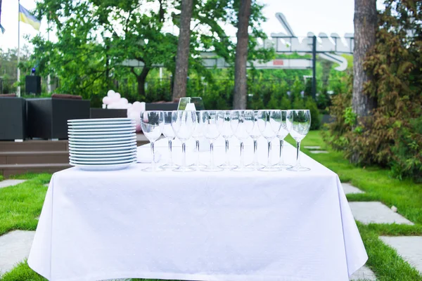 Catering is outside on event — Stock Photo, Image