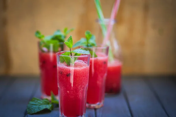 Watermelon drink with mint — Stock Photo, Image