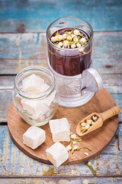 Türk lokumu ile çay