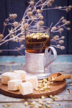Türk lokumu ile çay