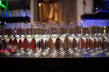 Konuklar için catering şampanya