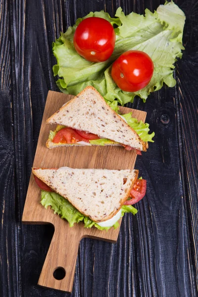 Sandwich vegetariano sano — Foto Stock