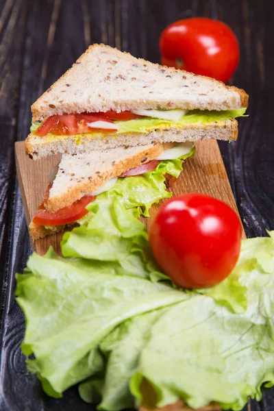 Sandwich vegetariano sano — Foto Stock