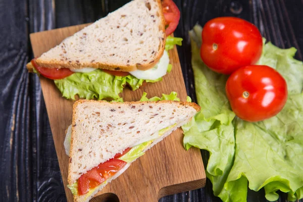 Sandwich vegetariano sano — Foto Stock