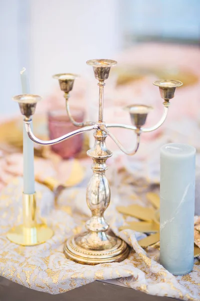 Ślubna dekoracja stołu — Zdjęcie stockowe