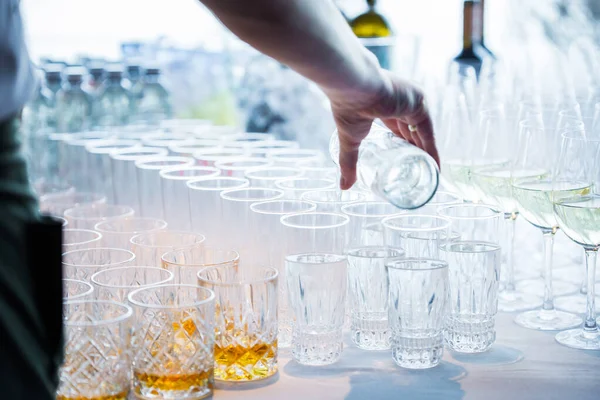 Inside of the food and drink catering for guests of the event