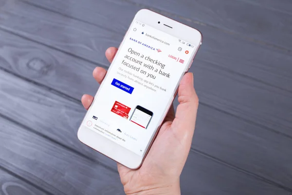 Kyiv Ukraine April 2020 Bank America Website Bankofamerica Com Displayed — Stock Photo, Image