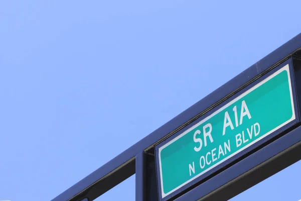 Znak N Ocean Blvd SR A1a — Zdjęcie stockowe