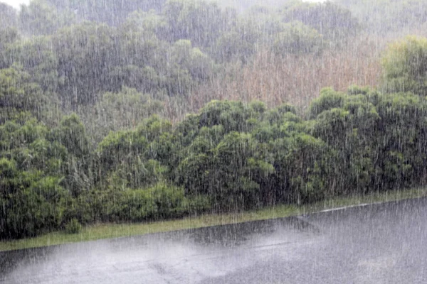 キャズウェル ビーチ、Nc に雨を注いで — ストック写真