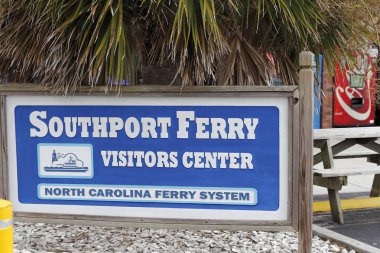 Southport feribot Ziyaretçi Merkezi işareti