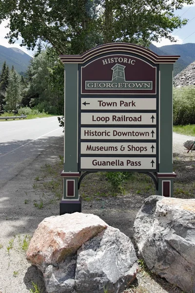 Outdoor Historic Georgetown Directional Sign — Stock Photo, Image