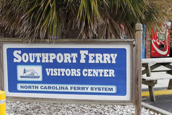 Southport Ferry Visitors Center Sign — Stock Photo, Image