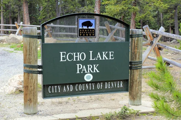 Echo Lake Park Entrance Sign — Stock Photo, Image