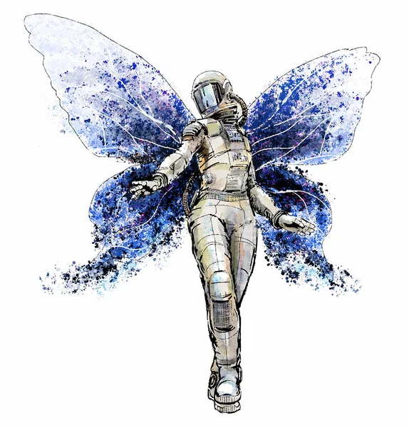 Space butterfly girl