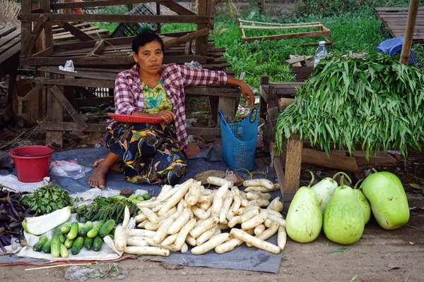 Grönsaksmarknad i Myanmar — Stockfoto