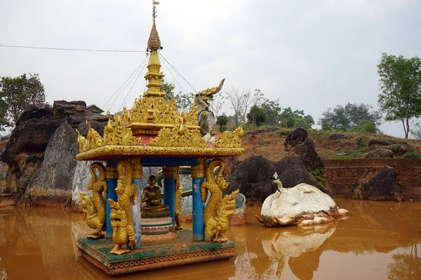 Buddha tóval — Stock Fotó