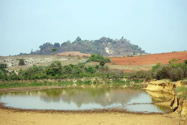 Lagoa com água — Fotografia de Stock